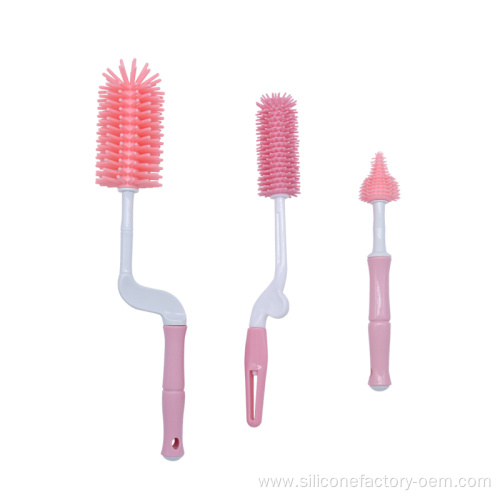 Baby Bottle Brush Multifunctional Silicone Cup Brush